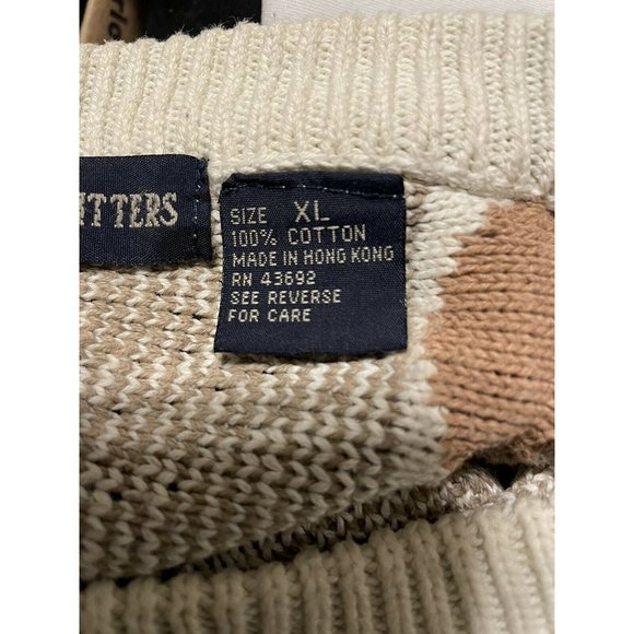 Cape Isle Pullover Sweater Mens Geometric Multicolor Long Sleeve Crew Neck XL - Picture 3 of 5